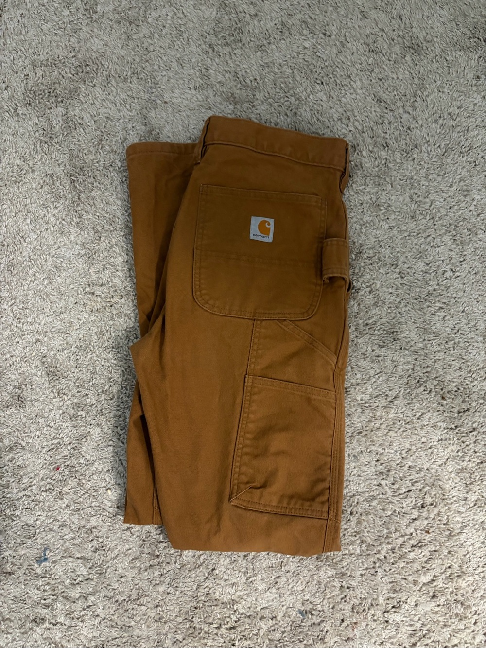 Carhartt Brown Duck Cargo Pants with Utility Pockets